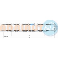 Adriauto 33.0296 - Cable, parking brake pentru OPEL ASTRA G Saloon (1998–2009)