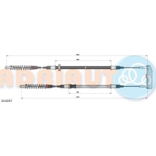 Adriauto 33.0257 - Cable, parking brake pentru OPEL ASTRA F CLASSIC Hatchback (1998–2002)