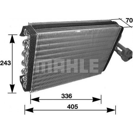 Evaporateur climatisation MERCEDES-BENZ CLK (C208), Compartiment, 06.1997 - 12.2003 MAHLE AE 36 000S