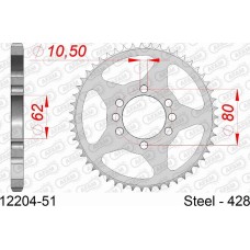 AFAM 12204-51 - Crown Wheel / Pinion Kit pentru YAMAHA DT (1975–prezent)