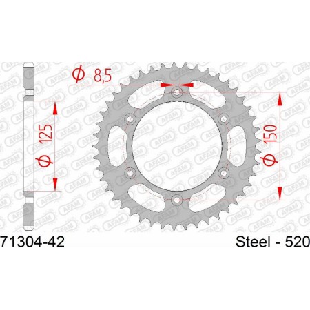 AFAM 71304-42 - Chain Sprocket pentru KTM 690 (0–prezent)
