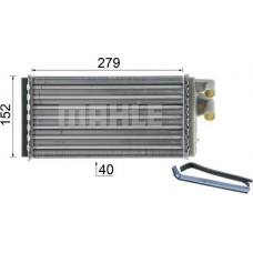 Wärmetauscher, Innenraumheizung AUDI A6 (4A2, C4), Limousine, 06.1994 - 10.1997 MAHLE AH 98 000P