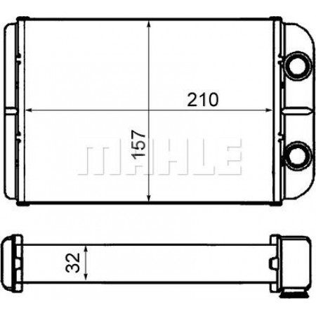 Wärmetauscher, Innenraumheizung FIAT STILO (192_), Schrägheck, 10.2001 - 11.2010 MAHLE AH 58 000S