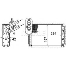 Voorverwarmer, interieurverwarming FORD GALAXY (WGR), Bestelwagen, 03.1995 - 05.2006 MAHLE AH 164 000S