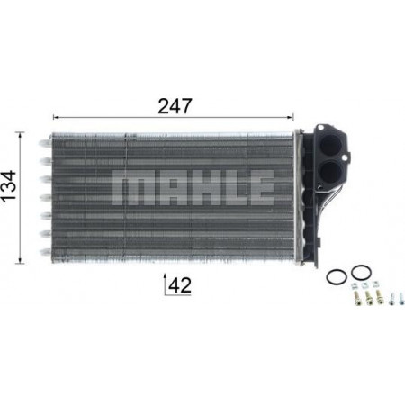 Wärmetauscher, Innenraumheizung PEUGEOT 307 (3A/C), Schrägheck, 08.2000 - 12.2012 MAHLE AH 112 000P
