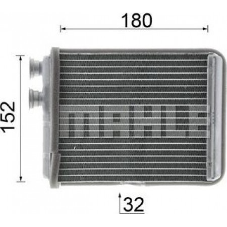 Échangeur de chaleur. Chauffage habitacle OPEL CORSA F CORSA F HATCHBACK PEUGEOT 2008 II 208 II 1.2-Électrique 06.19- MAHLE AH 299 000P