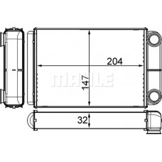 Wärmetauscher, Innenraumheizung VAUXHALL ZAFIRA Mk II (A05), Van, 04.2005 - 11.2014 MAHLE AH 258 000S