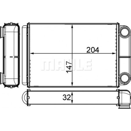 Voorverwarmer, interieurverwarming OPEL ASTRA J (P10), Hatchback Van, 09.2009 - 10.2015 MAHLE AH 258 000S
