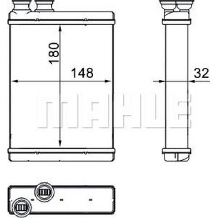 Heat exchanger, interior heating PEUGEOT 308 (LB_), Hatchback Van, 03.2015 - MAHLE AH 266 000S
