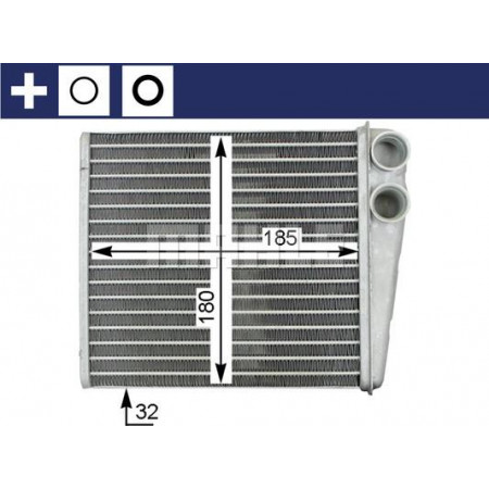 Wärmetauscher, Innenraumheizung VW SHARAN (7N1, 7N2), Van, 05.2010 - MAHLE AH 208 000S