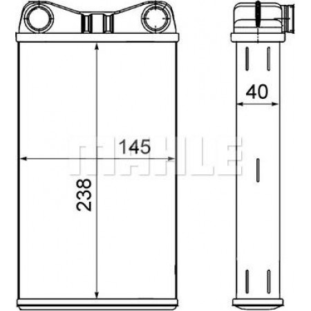 Voorverwarmer, interieurverwarming AUDI A4 Avant II (8E5, B6), Touring, 02.2000 - 12.2005 MAHLE AH 7 000S