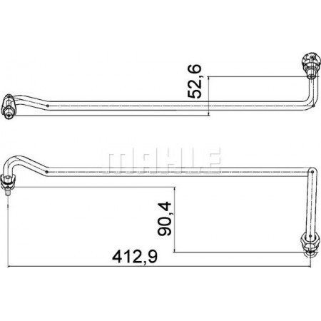 Oil hose Heater hose 18mm PORSCHE CAYENNE VW TOUAREG 3.0D-5.0D 09.02-09.10 PORSCHE CAYENNE (9PA), Crossover, 09.2002 - 12.2010 MAHLE AHX 4 000P