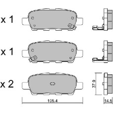 ABE C21042ABE - Brake Pad Set, disc brake pentru INFINITI G Convertible (2010–prezent)