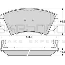 ABE C1X039ABE - Brake Pad Set, disc brake pentru OPEL INSIGNIA A Sports Tourer (2008–2017)
