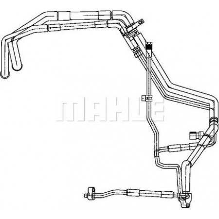 Manguito aire acondicionado de condensador a vaporizador FORD TRANSIT 2.2D-2.4D FORD TRANSIT (FD_, FB_, FS_, FZ_, FC_), Autobús, 04.2006 - 12.2014 MAHLE AP 136 000P