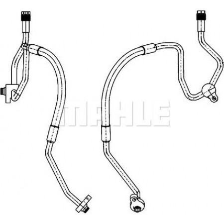 Aircoslang van aircocompressor naar condensor hogedruk FORD S-MAX (WA6), Dubita, 05.2006 - 12.2014 MAHLE AP 120 000P