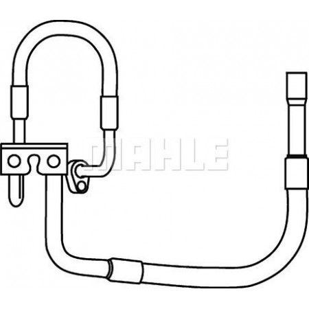 Conducta presiune variabila.aer conditionat Air conditioning hose-pipe from air-conditioning compressor to condenser high pressu FORD FIESTA V (JH_, JD_), Hatchback, 11.2001 - 12.2014 MAHLE AP 78 000P