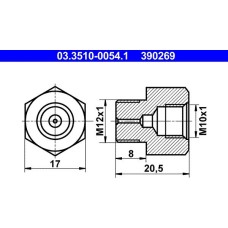 ATE 03.3510-0054.1 - Adapter, Bremsleitung