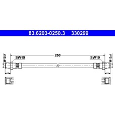 ATE 83.6203-0250.3 - Bremsschlauch