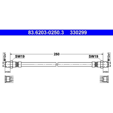 ATE 83.6203-0250.3 - Brake Hose