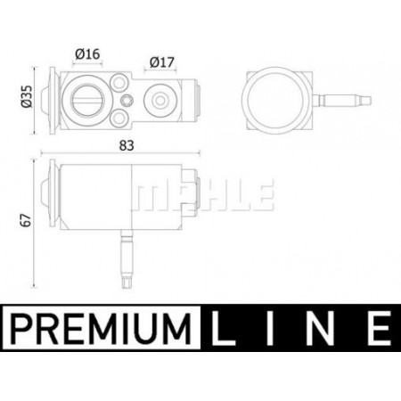 Supapa expansiune. clima Air conditioning valve BMW 5 G30 F90 5 G31 6 GRAN TURISMO G32 7 G11 G12 8 G14 F91 8 G15 F92 8 GRA BMW X5 (G05, F95), Crossover, 08.2018 - MAHLE AVE 140 000P