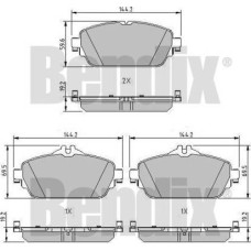 ABE C1M069ABE - Brake Pad Set, disc brake pentru MERCEDES-BENZ E-CLASS Coupe (2016–prezent)