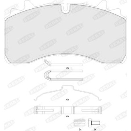 Beral BCV29162TK - Brake Pad Set, disc brake