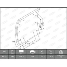 Beral KBL19030.0-1631 - Juego de forros de freno, freno de tambor