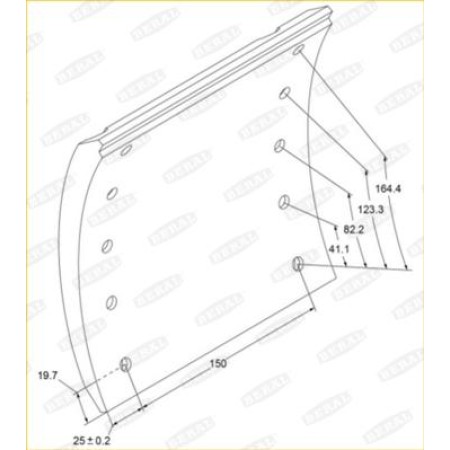 Beral KBL19192.0-1541 - Brake Lining Kit, drum brake