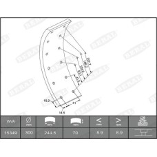 Beral KBL15349.0-1549 - Juego de forros de freno, freno de tambor