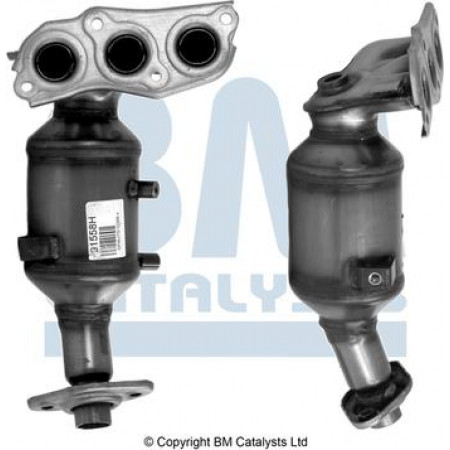Katalysator TOYOTA YARIS II (_P9_), Hatchback, 01.2005 - 12.2014 BM Katalysatoren BM91558H