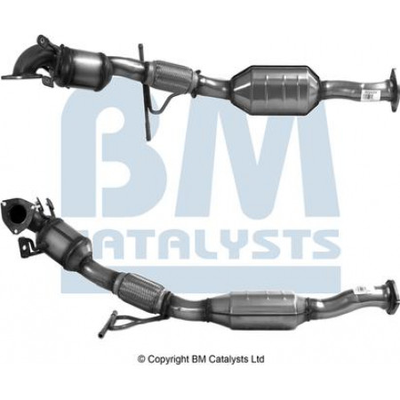 Catalizzatore EURO 3 VOLVO S60 I S80 I V70 II 2.4D 01.01-04.10 VOLVO S60 I (384), Berlina, 07.2000 - 04.2010 BM Catalizzatori BM80242H