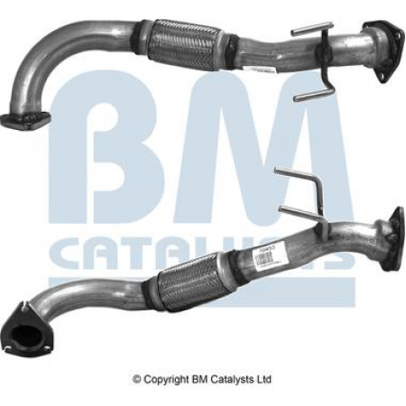 Conexão de escape Tubo de escape Comprimento frontal. Ajustes de 640 mm. SEAT ALHAMBRA VW SHARAN 1.9D 04.00-03.10 VW SHARAN (7M8, 7M9, 7M6), Van, 05.1995 - 03.2010 BM Catalysts BM70453