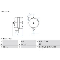 BOSCH 0 986 034 430 - Alternador