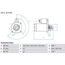 BOSCH 0 986 021 190 - Motor de arranque
