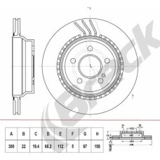 ABE C4M029ABE - Brake Disc pentru MERCEDES-BENZ GLK-CLASS (2008–2015)