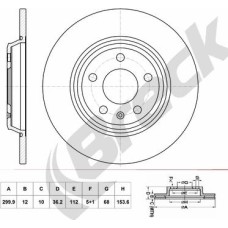 ABE C4A025ABE - Brake Disc pentru AUDI A4 B9 (2015–prezent)