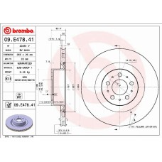 Brembo 09.E478.41 - Bremsscheibe