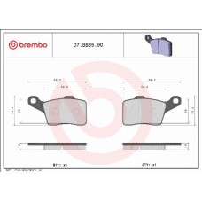 Brembo 07BB3590 - Juego de pastillas de freno