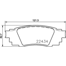 ABE C22044ABE - Brake Pad Set, disc brake pentru TOYOTA CAMRY (2017–prezent)