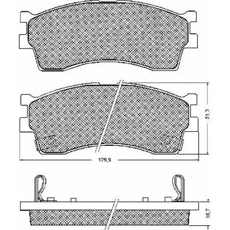 ABE C10319ABE - Brake Pad Set, disc brake pentru KIA RIO I Saloon (2000–2006)