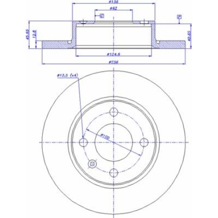 ABE C3S003ABE - Brake Disc pentru SKODA FELICIA I (1994–1998)