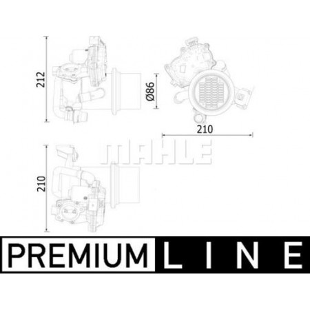 Radiateur, uitlaatgasrecirculatie SEAT TOLEDO IV (KG3), Hatchback, 07.2012 - 04.2019 MAHLE CE 20 000P