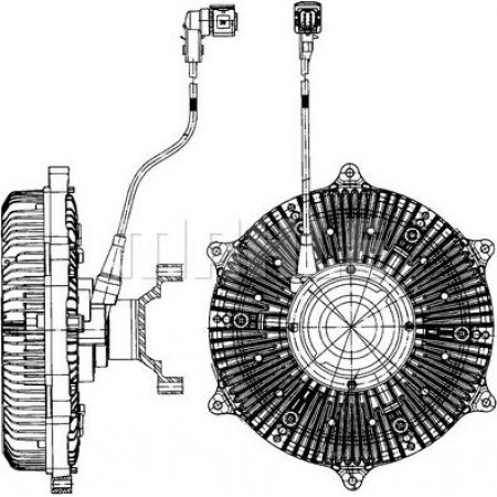 Coppia. Ventola del radiatore Ventola della frizione VOLVO FH16 FH16 II D16C550-D16K750 01.03- VOLVO FH 16 II (VTT3R), 05.2012 - MAHLE CFC 219 000P