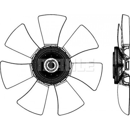 Ventilateur. radiateur Embrayage ventilateur avec ventilateur 457mm nombre de pales 7 RVI MASCOTT DXi3-ZD3A600-ZD3A604 05.04-12.10 RENAULT TRUCKS MASCOTT, Châssis support, 01.1999 - 12.2013 MAHLE CFF 491 000P