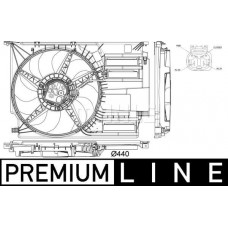 Ventilator. radiator Ventilator radiator BMW 2 F45 2 GRAN TOURER F46 X1 F48 X2 F39 MINI F55 F56 F57 CLUBMAN F54 C BMW 2 Gran Tourer (F46), Dubita, 07.2014 - MAHLE CFF 402 000P