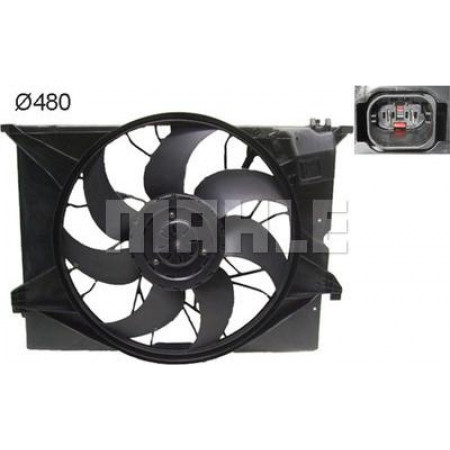 Ventilator. radiator Ventilator radiator cu carcasa MERCEDES S C216 S W221 2.2D-5.5 10.05-12.13 MERCEDES-BENZ S-CLASS (C216), Compartiment, 05.2006 - 12.2013 MAHLE CFF 486 000S