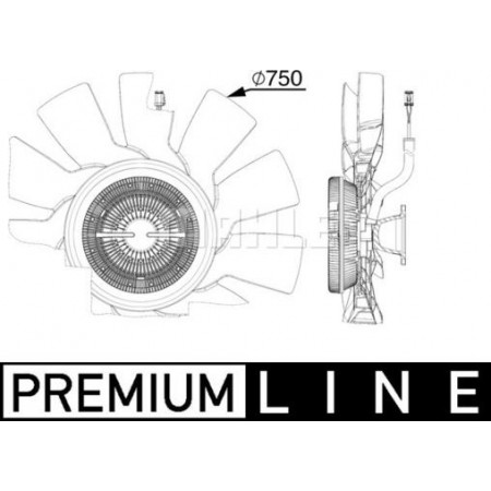 Fan. radiatore Frizione ventola con ventola 750mm numero di pale 11 numero di poli 6 SCANIA LPGRS DC13.139-DC13.174 09.16- SCANIA L,P,G,R,S - serie (N323), Semirimorchio, 08.2016 - MAHLE CFF 515 000P