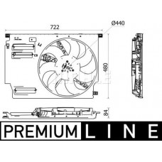Ventilator. radiator Ventilator radiator BMW 2 F45 X1 F48 X2 F39 MINI COUNTRYMAN F60 1.5H 11.14- BMW 2 Active Tourer (F45), Dubita, 11.2013 - MAHLE CFF 532 000P