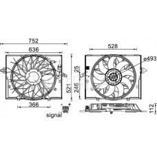 Ventilateur. radiateur Ventilateur de radiateur avec boîtier BMW 5 E60 5 E61 6 E63 6 E64 7 E65 E66 E67 2.0-4.8 11.01-12.10 BMW 5 Touring V (E61), Touring, 03.2004 - 12.2010 MAHLE CFF 336 000S